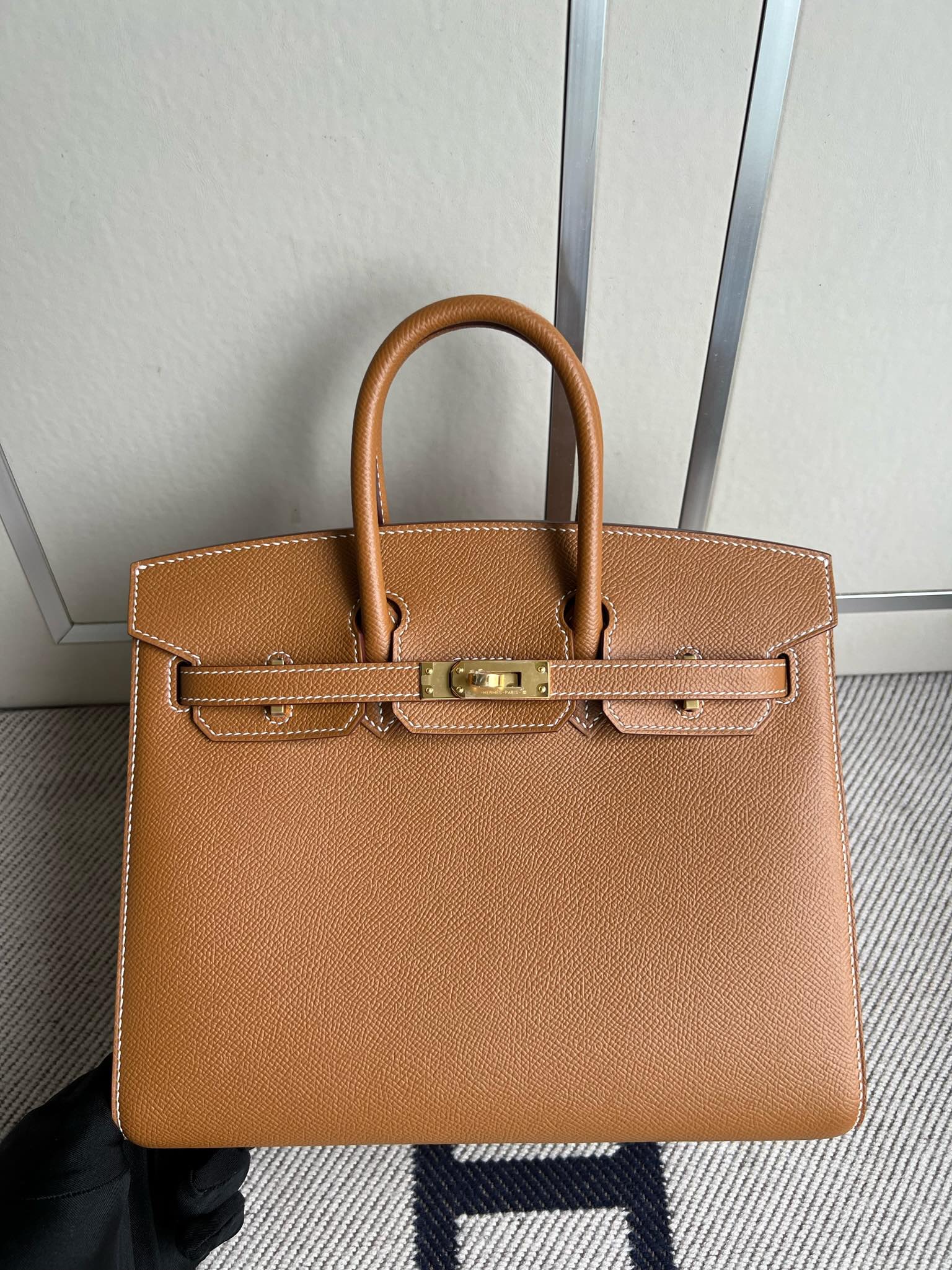 Hermes Birkin sellier ck37 Golden Epsom Gold Hardware GHW 25cm